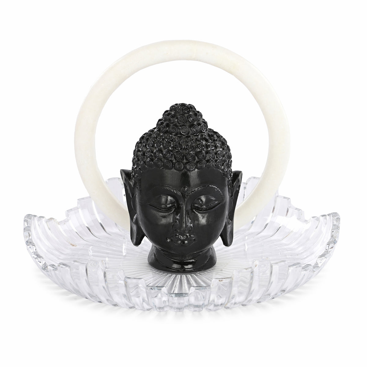 Buddha statue in a platter